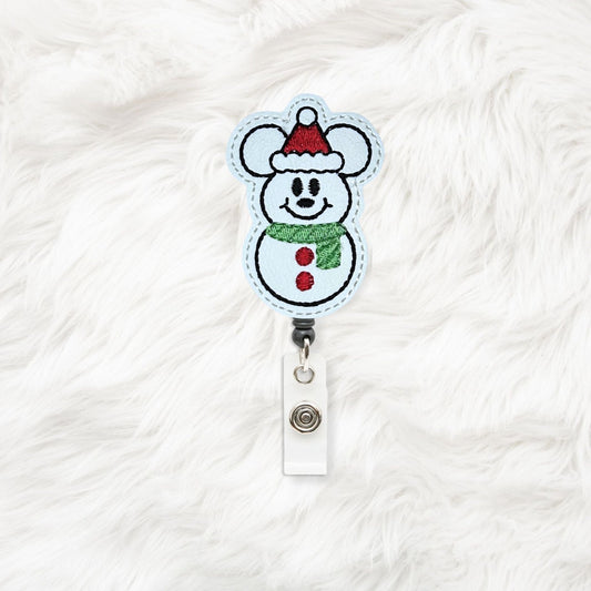 4x4 Mouse Snowman Feltie