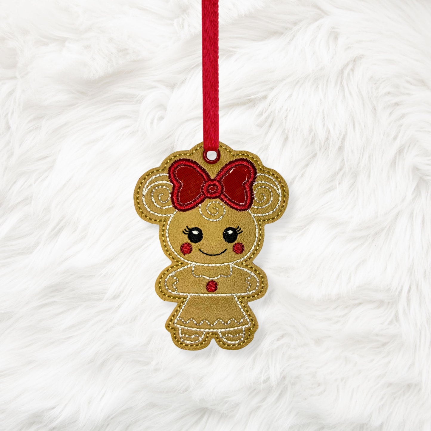 4x4 Ms Mouse Gingerbread Ornament