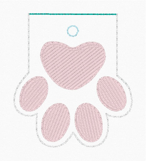 4x4 Paw Print Air Tag Holder