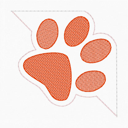 4x4 Paw Print Corner Bookmark