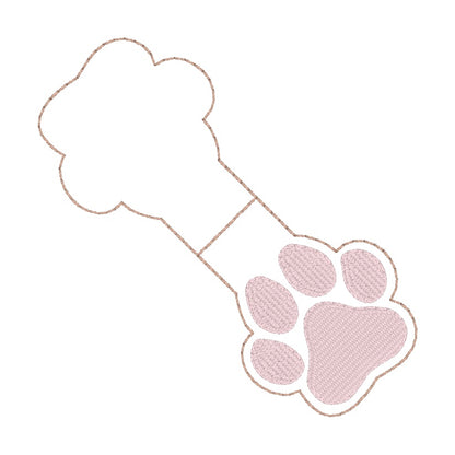 ITH 4x4 Paw Print Foldover Magnetic Bookmark