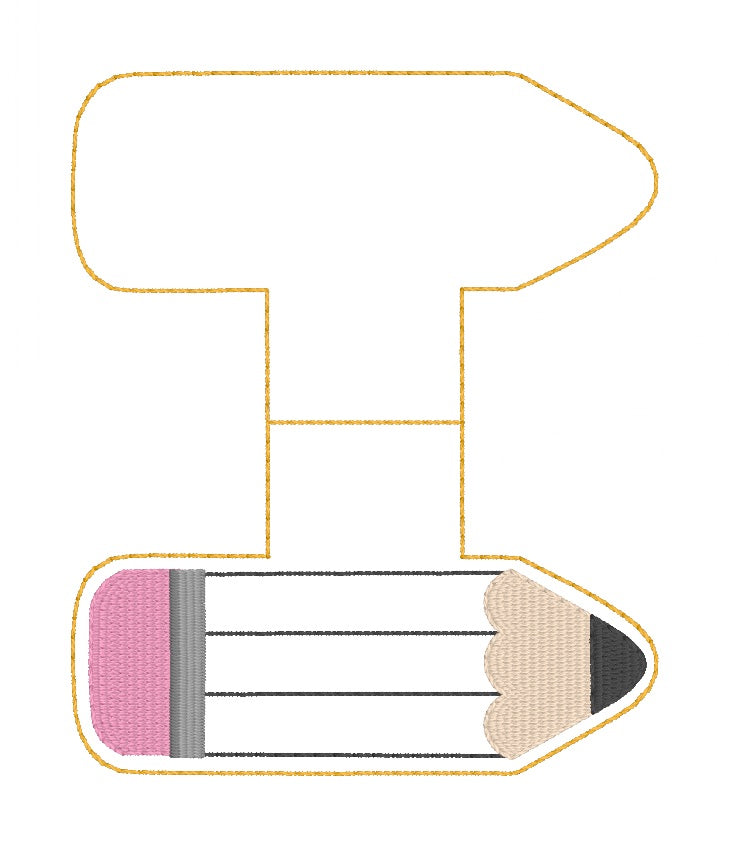 ITH 4x4 Pencil Foldover Magnetic Bookmark