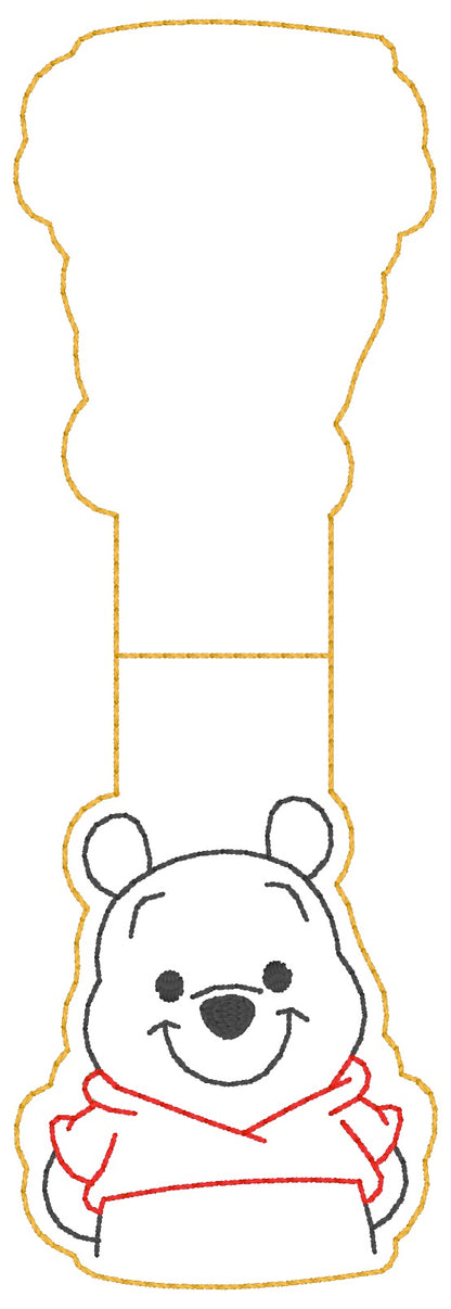 ITH 5x7 Pooh Appliqué Foldover Magnetic Bookmark