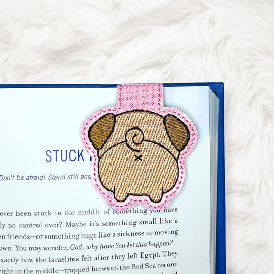 ITH 4x4 Pug Foldover Magnetic Bookmark