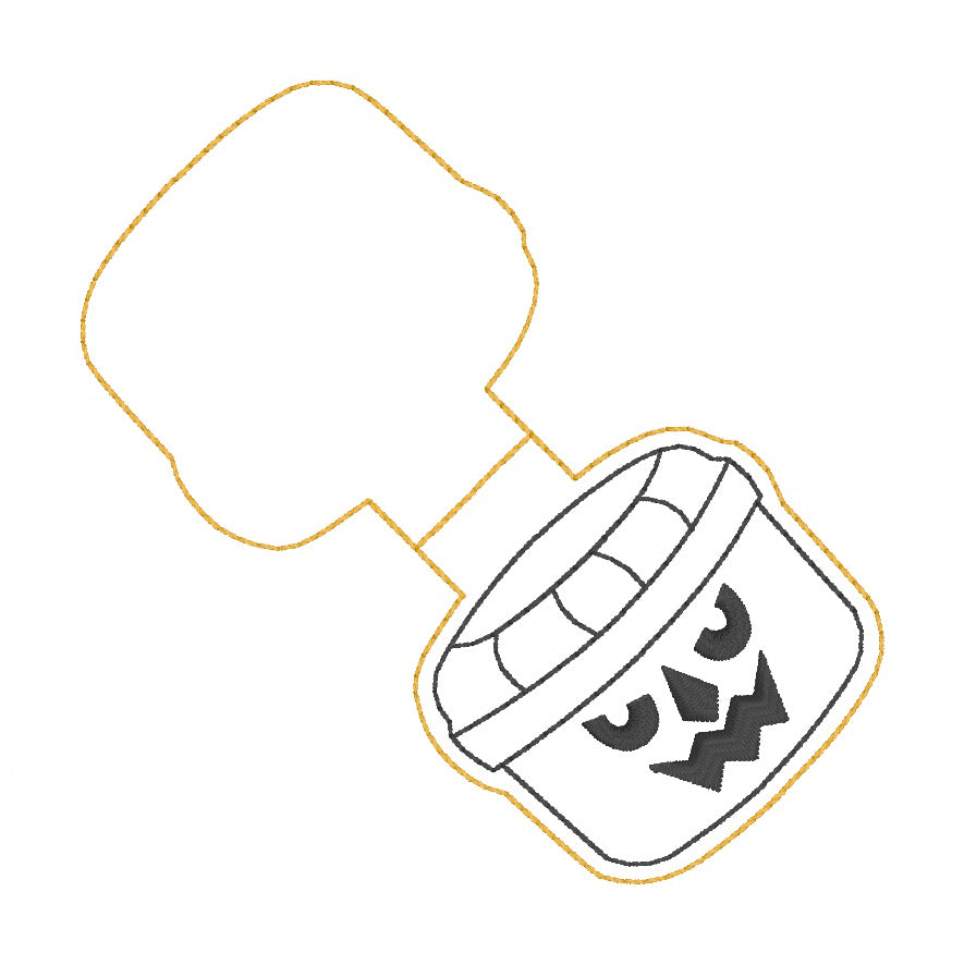 ITH 4x4 Pumpkin Bucket Foldover Magnetic Bookmark