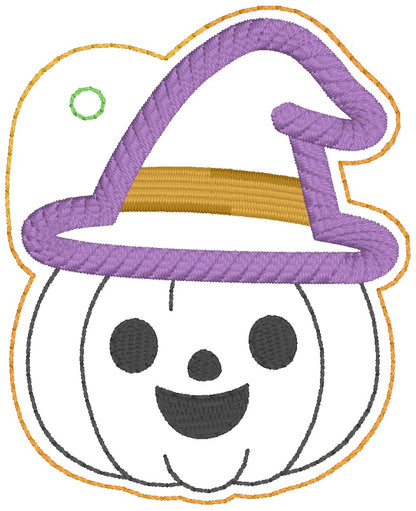 ITH 4x4 Pumpkin Witch Appliqué Air Tag Holder