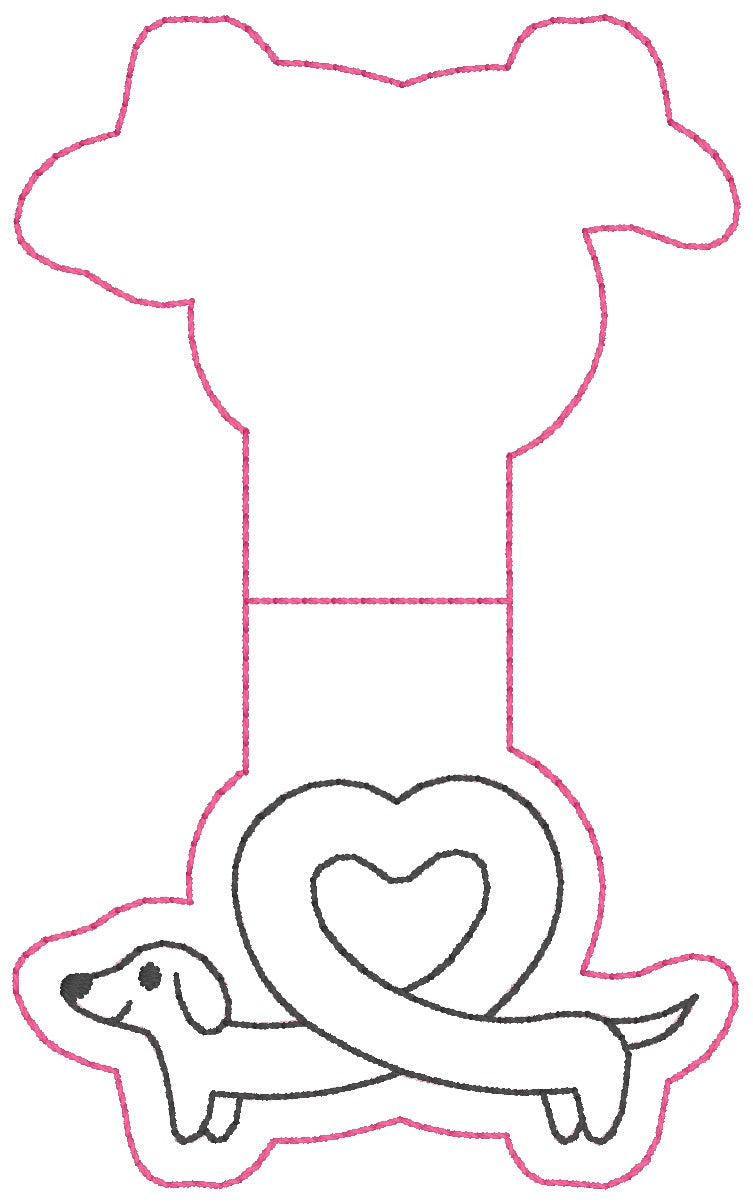 ITH 4x4 Puppy Appliqué Foldover Magnetic Bookmark