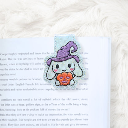 ITH 4x4 Puppy Witch Foldover Magnetic Bookmark