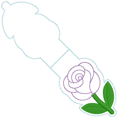 ITH 4x4 Rose Appliqué Foldover Magnetic Bookmark