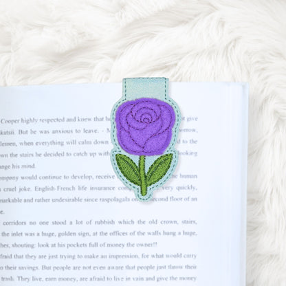 ITH 4x4 Rose Appliqué Foldover Magnetic Bookmark