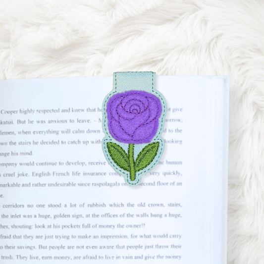 ITH 4x4 Rose Appliqué Foldover Magnetic Bookmark