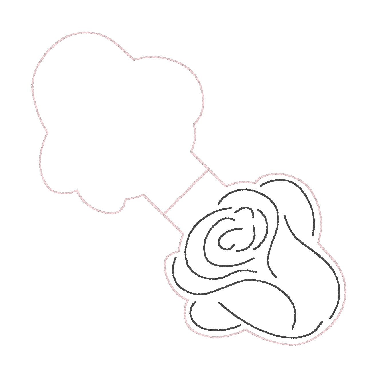 ITH 4x4 Rose Foldover Magnetic Bookmark