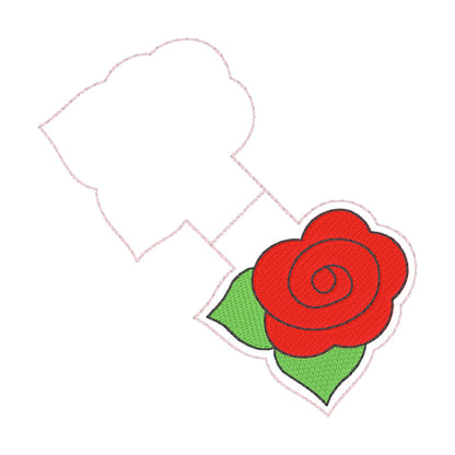 ITH 4x4 Rose Foldover Magnetic Bookmark