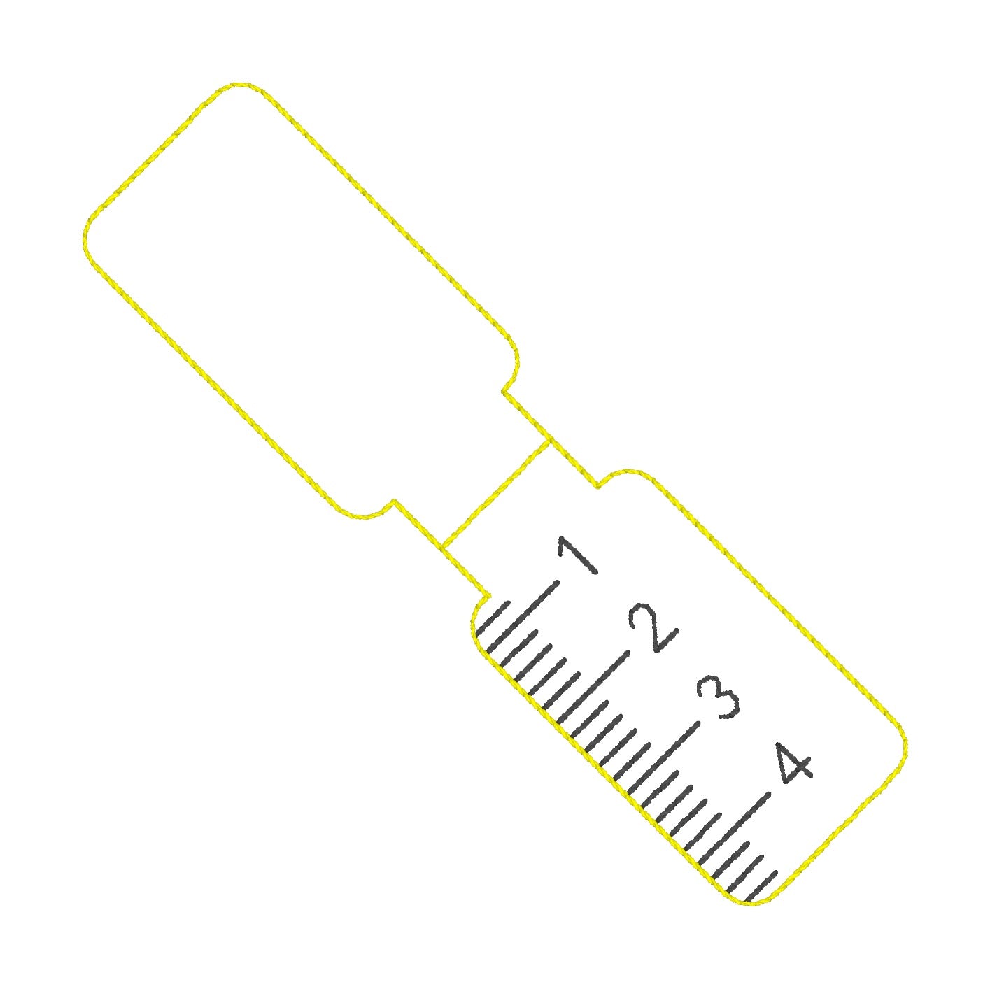 ITH 4x4 Ruler Foldover Magnetic Bookmark
