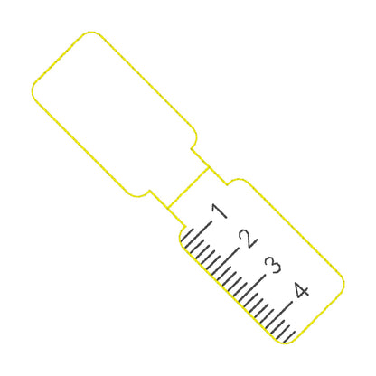 ITH 4x4 Ruler Foldover Magnetic Bookmark