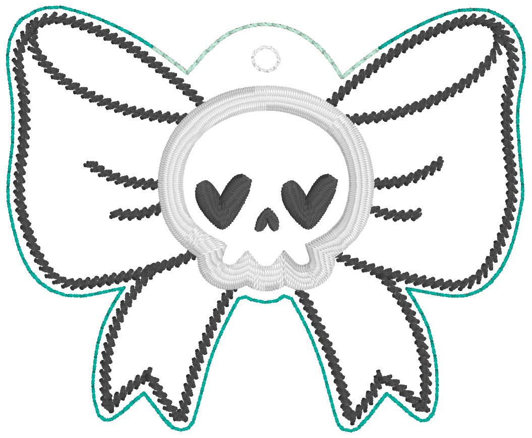 ITH 4x4 Skull Appliqué Air Tag Holder
