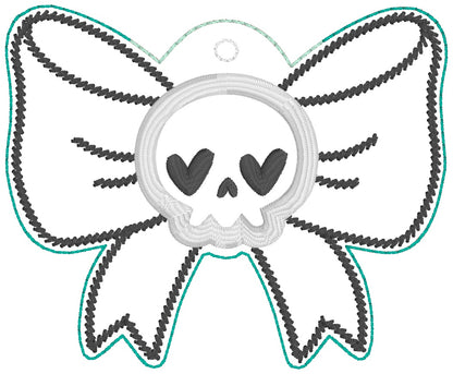ITH 4x4 Skull Appliqué Air Tag Holder