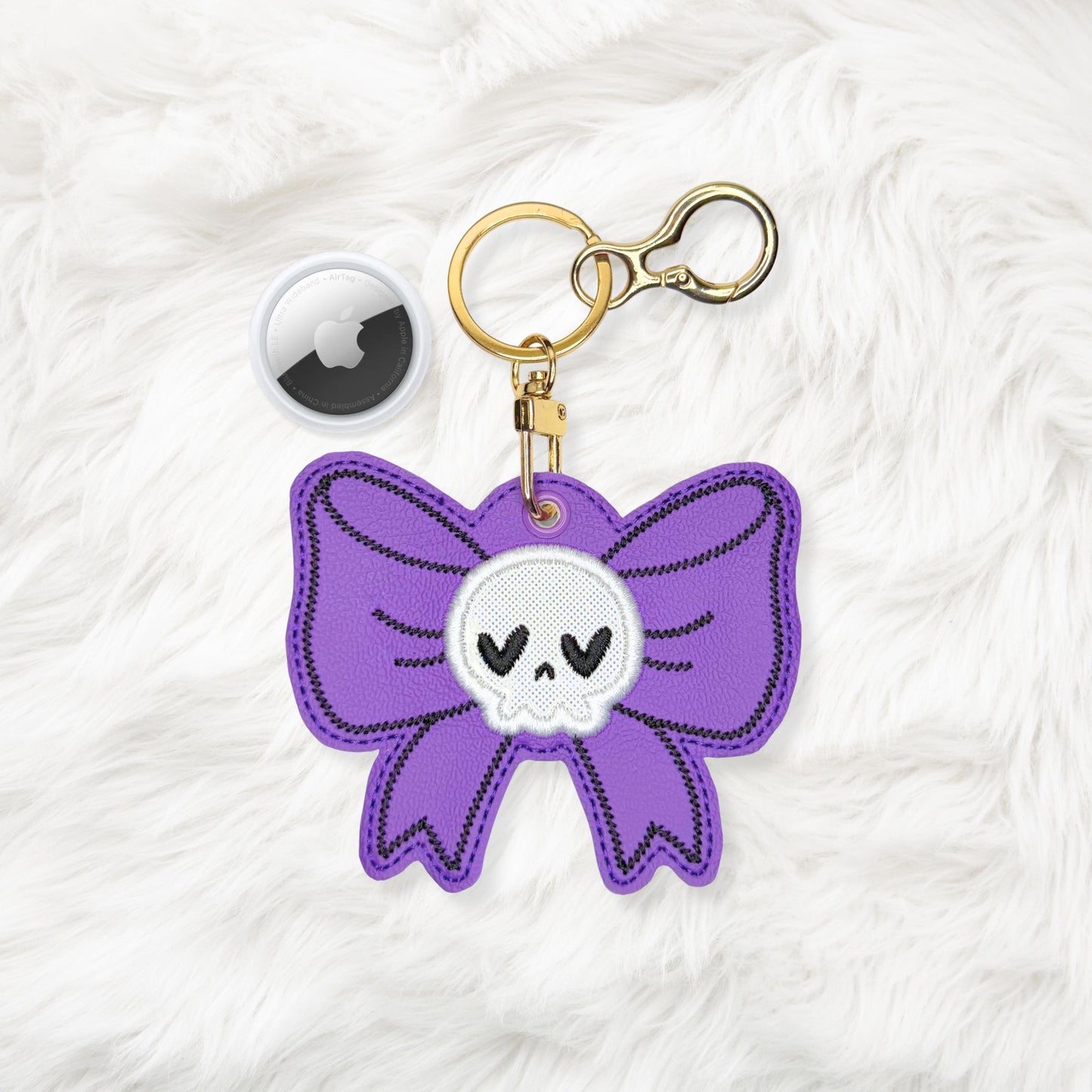ITH 4x4 Skull Appliqué Air Tag Holder