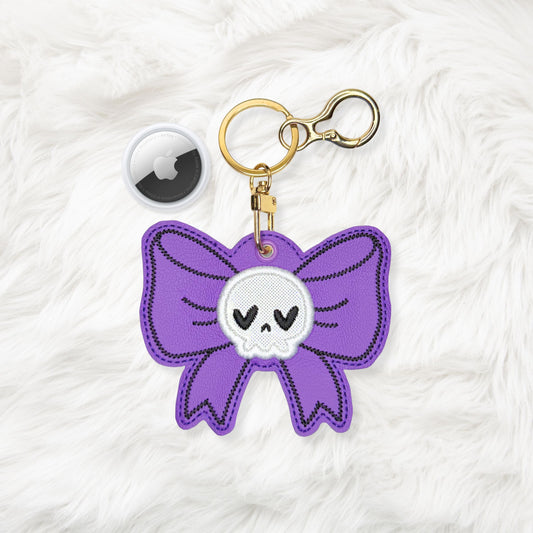 ITH 4x4 Skull Appliqué Air Tag Holder