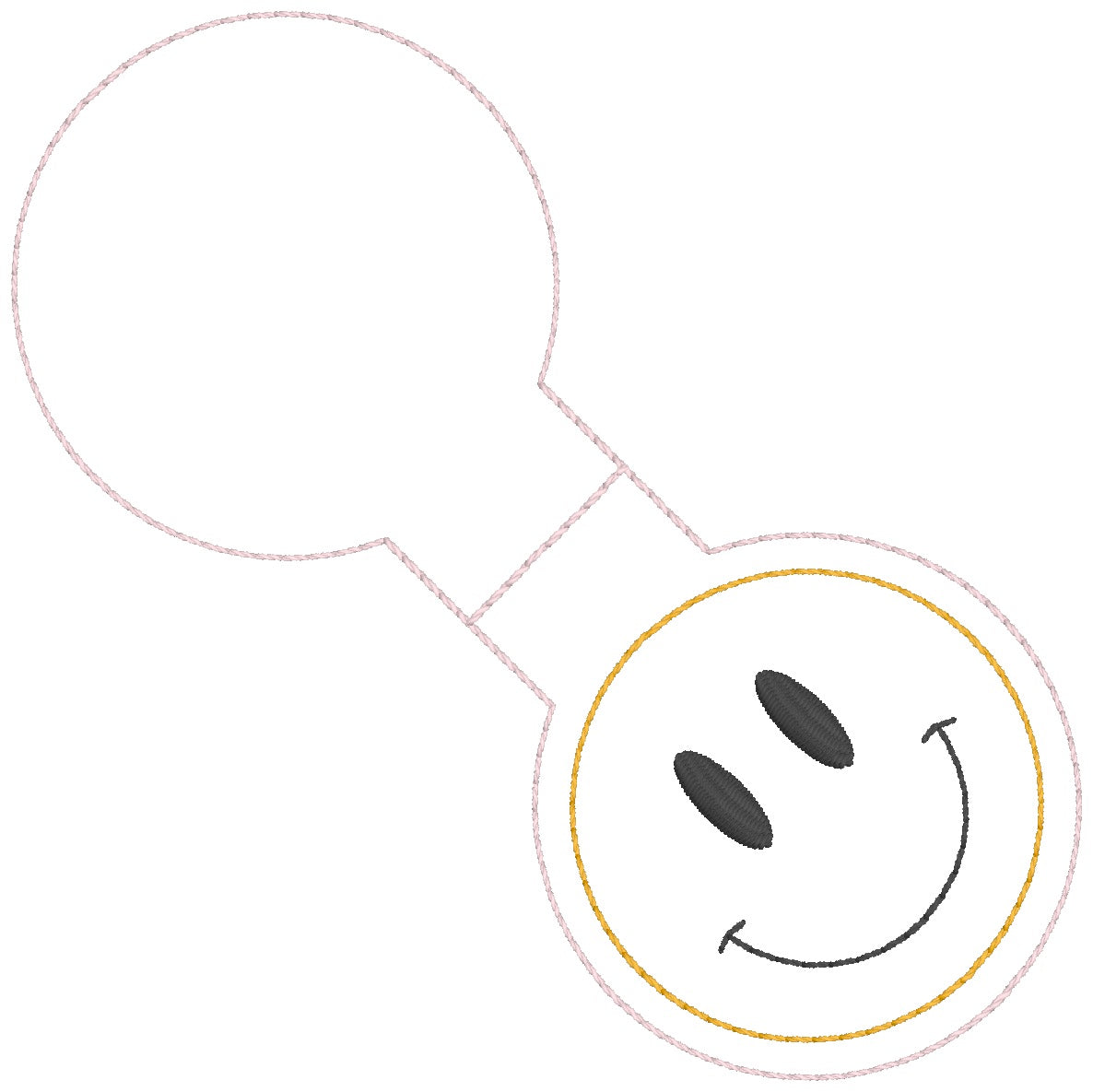 ITH 4x4 Smiley Face Appliqué Foldover Magnetic Bookmark
