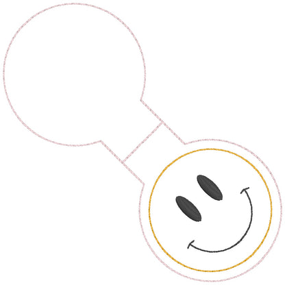 ITH 4x4 Smiley Face Appliqué Foldover Magnetic Bookmark