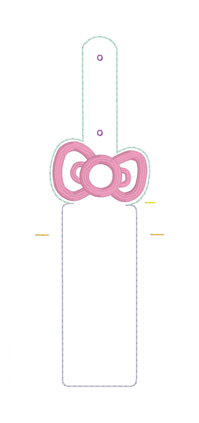 ITH 5x7 Kitty Bow Appliqué Lip Balm Holder