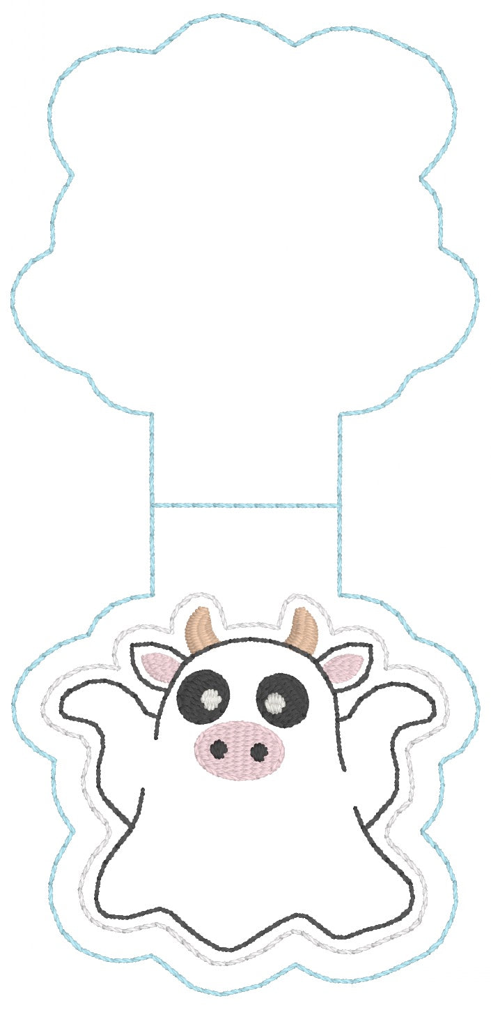 ITH 5x7 Spooky Cow Appliqué Foldover Magnetic Bookmark