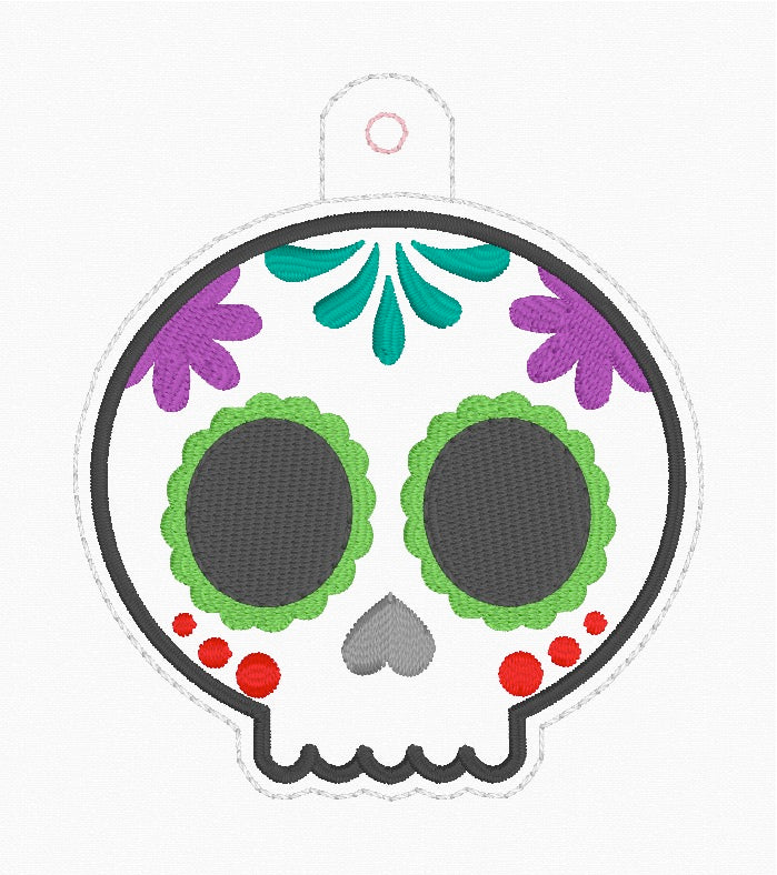 4x4 Sugar Skull Snaptab/Eyelet