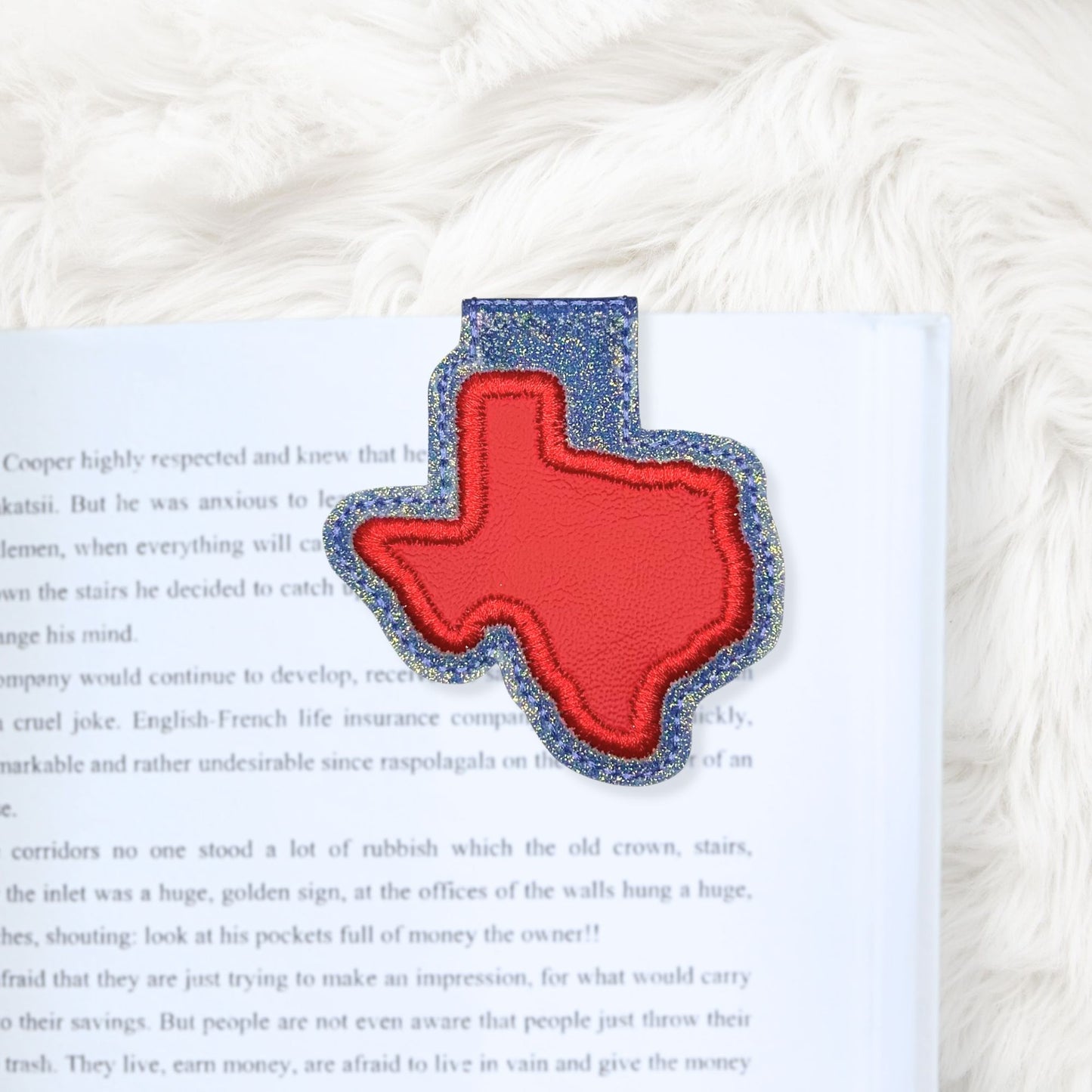 ITH 4x4 Texas Appliqué Foldover Magnetic Bookmark