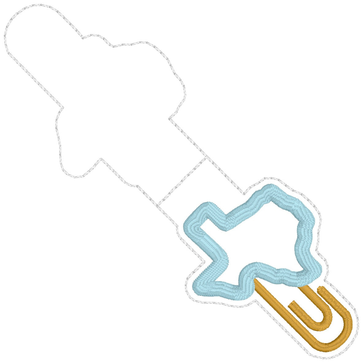 ITH 4x4 Texas Appliqué Paperclip Foldover Magnetic Bookmark