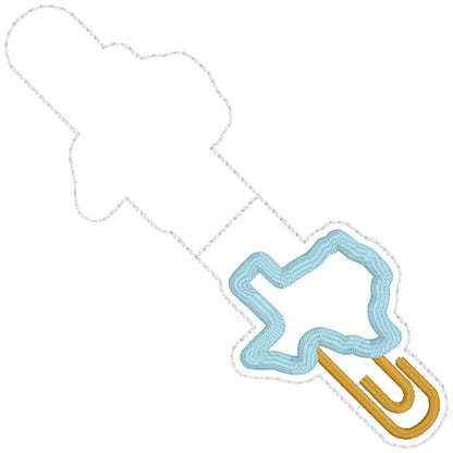 ITH 4x4 Texas Appliqué Paperclip Foldover Magnetic Bookmark