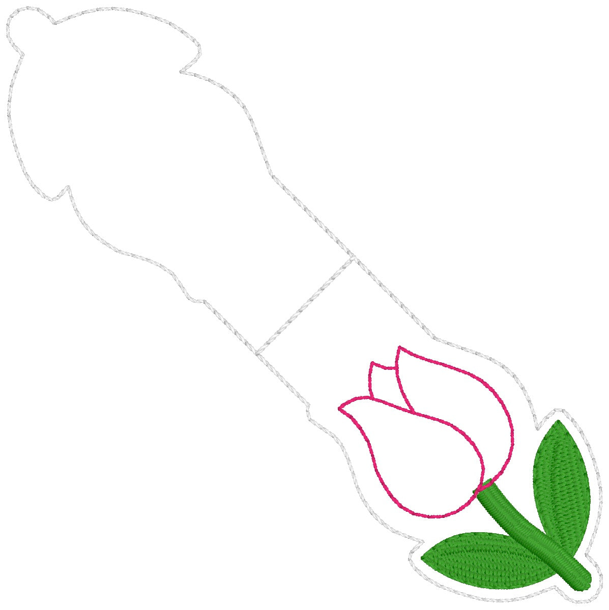 ITH 4x4 Tulip Appliqué Foldover Magnetic Bookmark