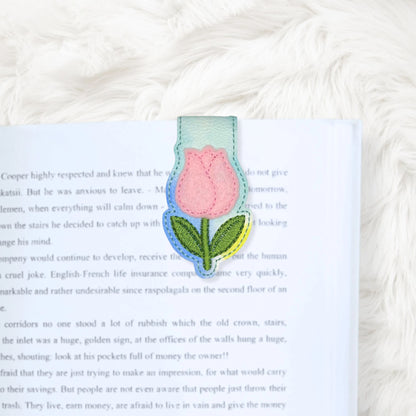 ITH 4x4 Tulip Appliqué Foldover Magnetic Bookmark