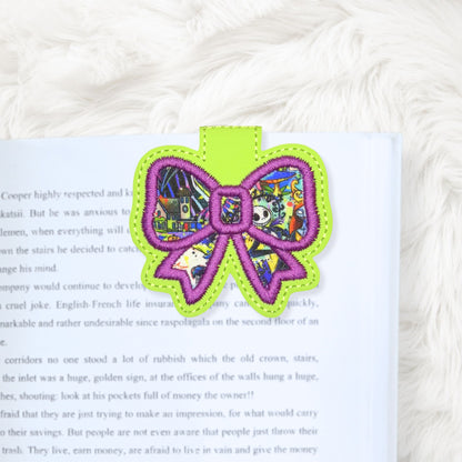 ITH 5x7 Bow Appliqué Foldover Magnetic Bookmark