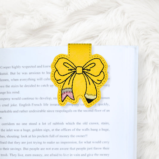 ITH 4x4 Pencil Bow Foldover Magnetic Bookmark