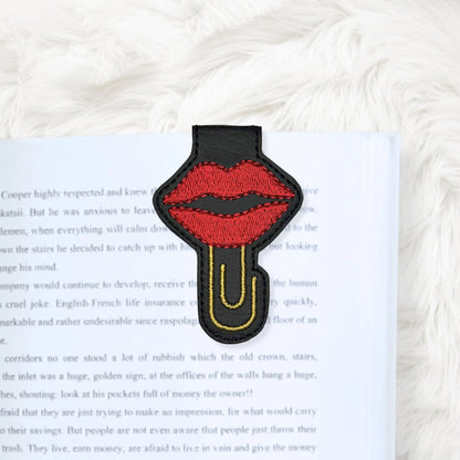ITH 4x4 Lips Paperclip Foldover Magnetic Bookmark