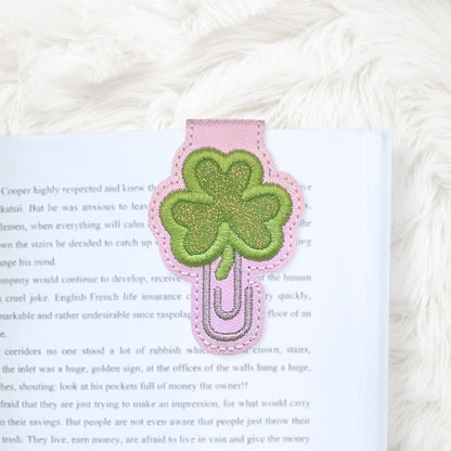 ITH 4x4 Clover Appliqué Foldover Magnetic Bookmark