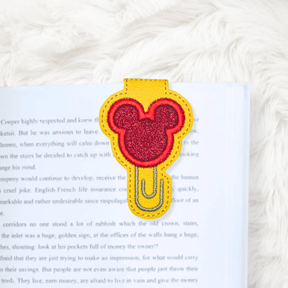 ITH 4x4 Mouse Appliqué Paperclip Foldover Magnetic Bookmark