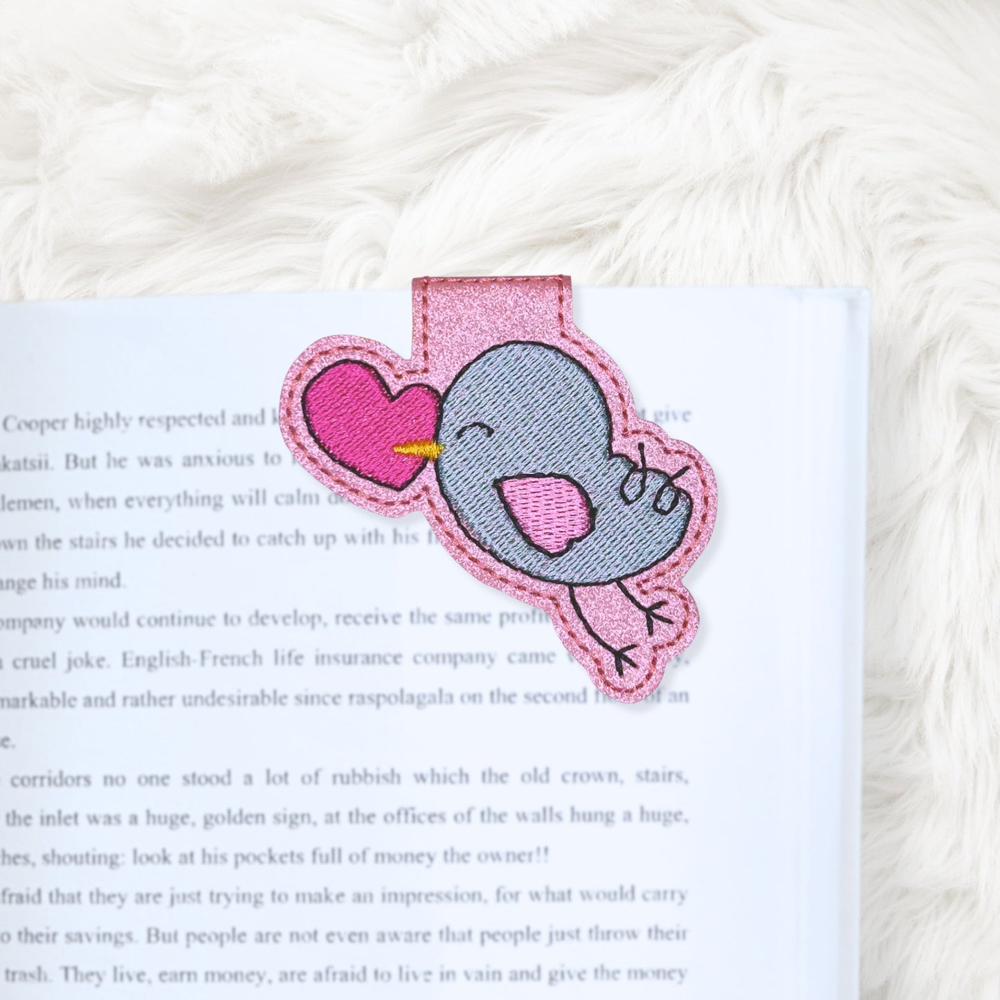 ITH 4x4 V Day Bird Foldover Magnetic Bookmark