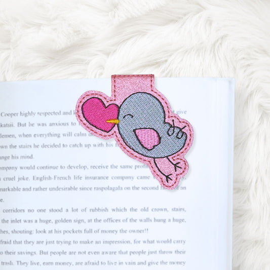 ITH 4x4 V Day Bird Foldover Magnetic Bookmark