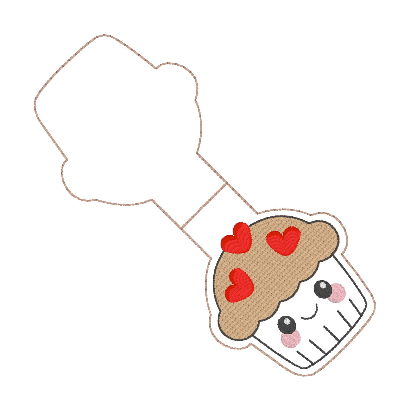 ITH 4x4 V Day Muffin Foldover Magnetic Bookmark