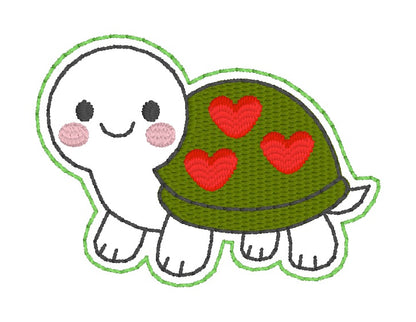 ITH 4x4 V Day Turtle Feltie