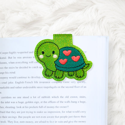 ITH 5x7 V Day Turtle Foldover Magnetic Bookmark