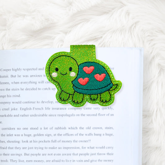 ITH 5x7 V Day Turtle Foldover Magnetic Bookmark