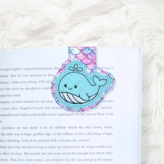 ITH 4x4 Whale Appliqué Foldover Magnetic Bookmark