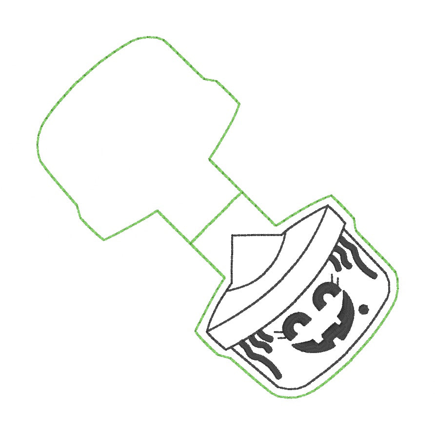 ITH 4x4 Witch Bucket Foldover Magnetic Bookmark