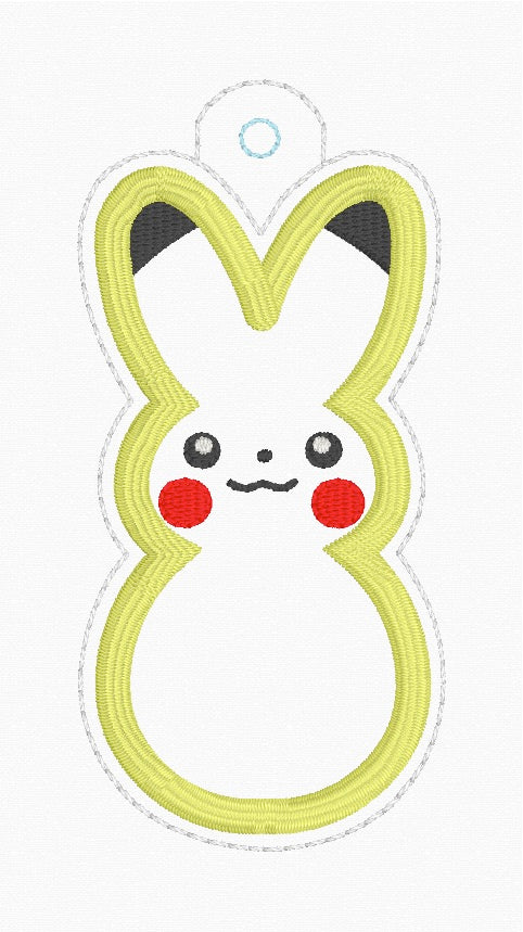 4x4 Yellow Peep Appliqué Snaptab/Eyelet